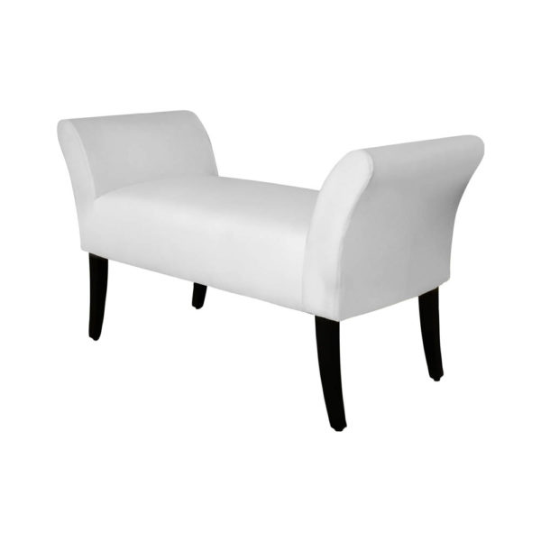 Nelson Upholstered Bench with Arms Side View