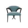 Zelle Upholstered Curved Armchair with Cross Legs 9