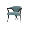 Zelle Upholstered Curved Armchair with Cross Legs 6