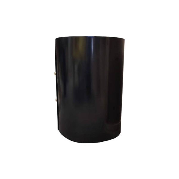 Kitel Black Round Marble Topped Side Table Side View
