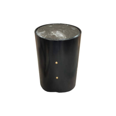 Kitel Black Round Marble Topped Side Table Top View