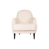 Declan Upholstered Highback Off White Armchair 1
