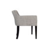 Eaton Upholstered Curved Grey Fabric Armchair 3