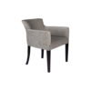 Eaton Upholstered Curved Grey Fabric Armchair 2