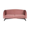 Jennifer Upholstered Striped Blush Velvet Sofa 1