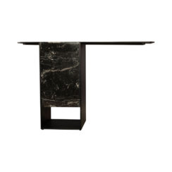 Sylvan Black Wood and Marble Console Table