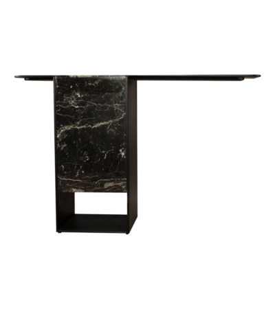 Sylvan Black Wood and Marble Console Table
