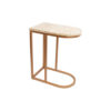Allure Stainless Steel and Marble Side Table 1
