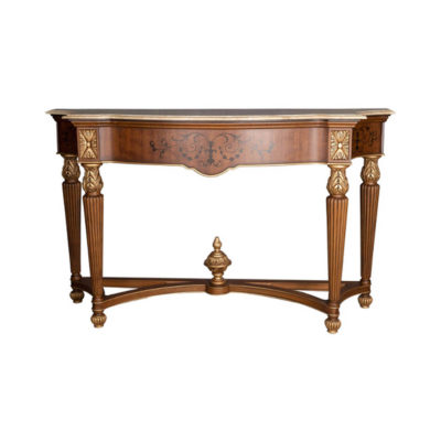 Edmund Elegant Style Console Table Marble Top