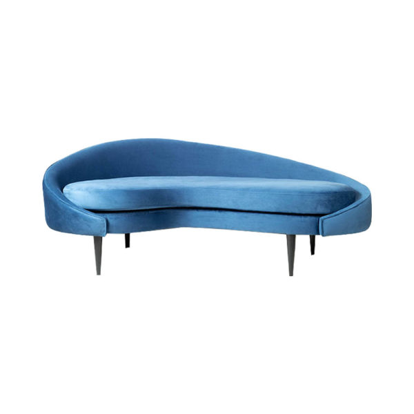 Hans Upholstered with Curve Navy Blue Sofa