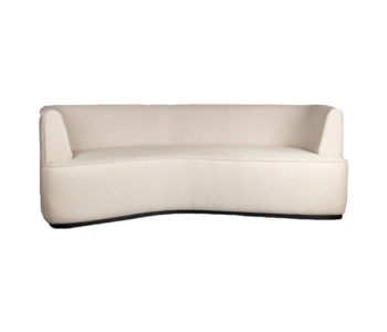 Julson Upholstered Curved Beige Fabric Sofa A