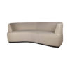 Julson Upholstered Curved Beige Fabric Sofa 3