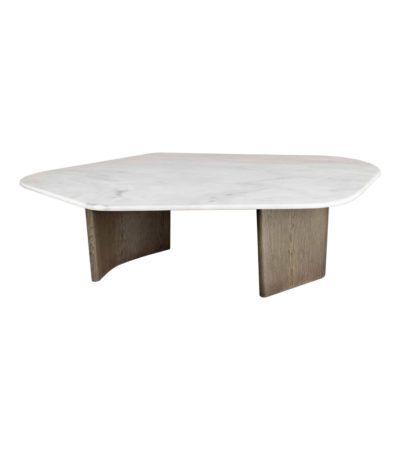 Olney Wooden Gray Marble Coffee Table