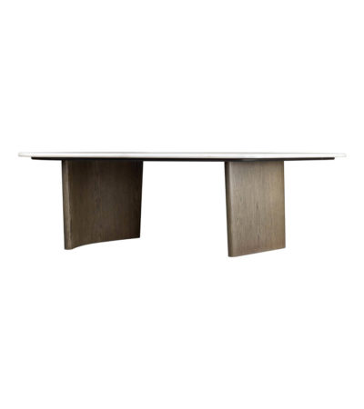 Olney Wooden Gray Marble Coffee Table Front View