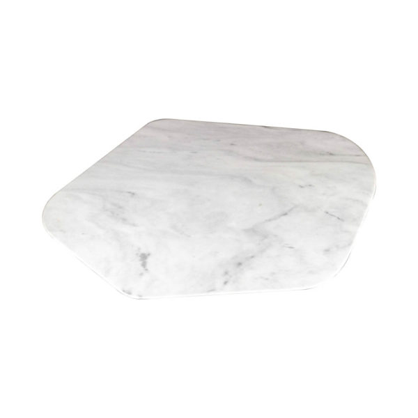 Olney Wooden Gray Marble Coffee Table Top View