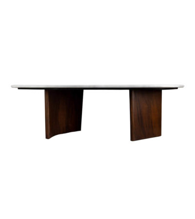 Olney Wooden with Dark Gray Marble Coffee Table