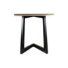 Rion Wooden Brown Side Table with Brass Inlay 6