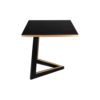 Rion Wooden Brown Side Table with Brass Inlay 4