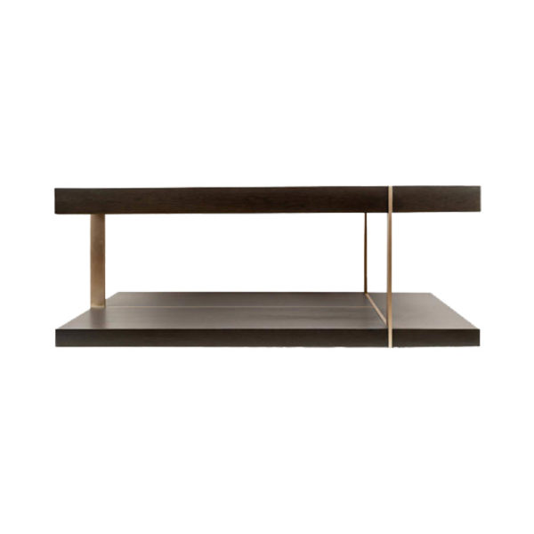 Wimbledon Wooden with Brass Coffee Table UK Front