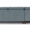 Barcelona Upholstered Aqua Tweed Fabric Corner Sofa 9