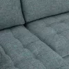 Barcelona Upholstered Aqua Tweed Fabric Corner Sofa 10