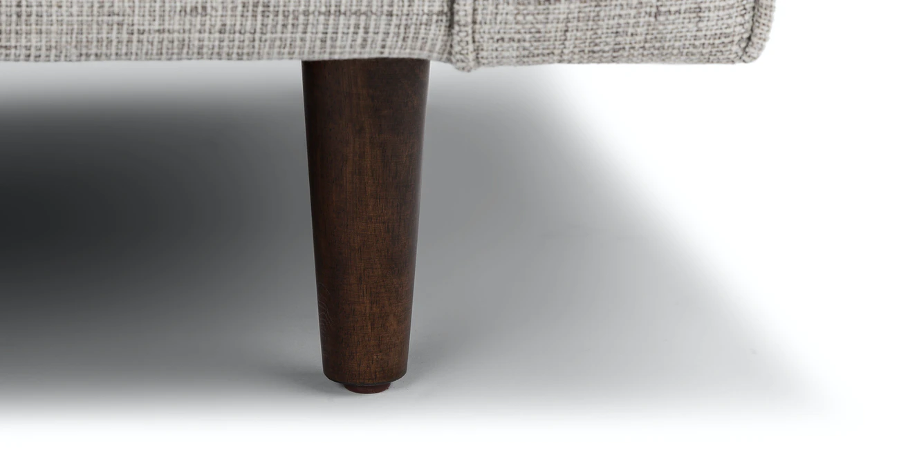 Barcelona Upholstered Birch Ivory Fabric Corner Sofa 5