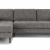 Barcelona Upholstered Briar Gray Fabric Corner Sofa 6