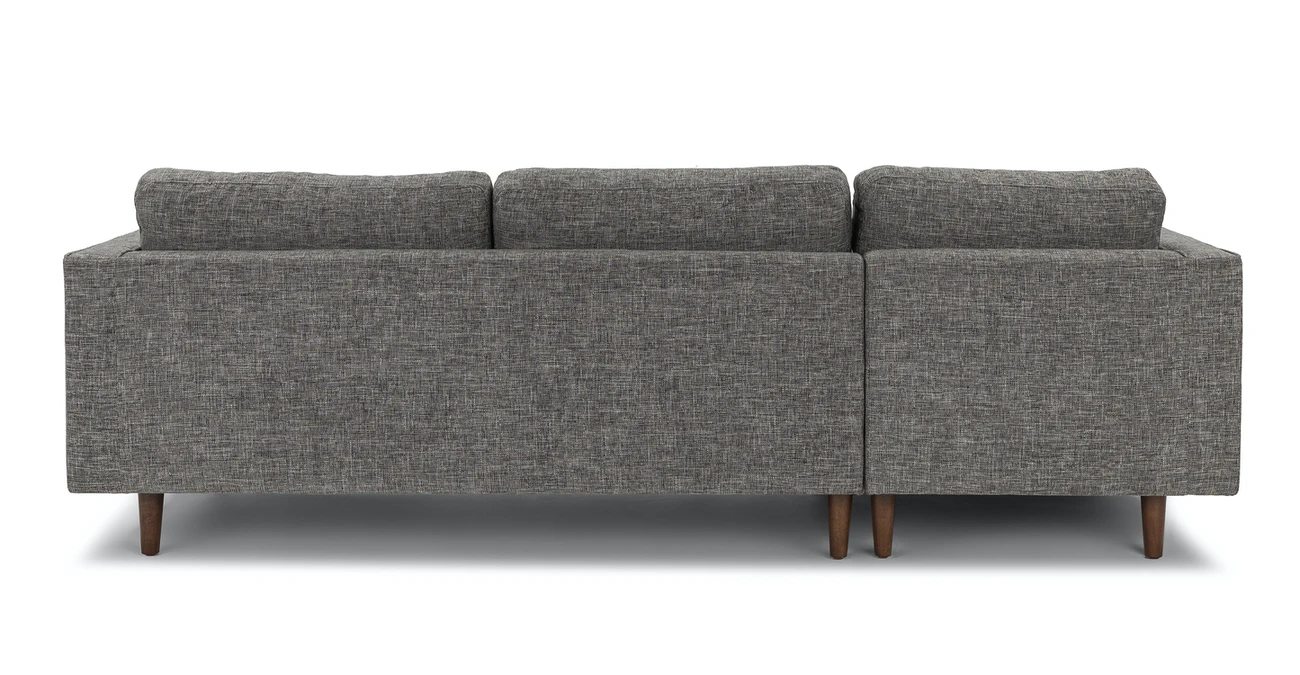 Barcelona Upholstered Briar Gray Fabric Corner Sofa 3
