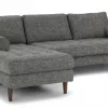 Barcelona Upholstered Briar Gray Fabric Corner Sofa 12