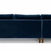 Barcelona Upholstered Cascadia Blue Velvet Corner Sofa 9