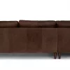 Barcelona Upholstered Charme Chocolate Leather Corner Sofa 9
