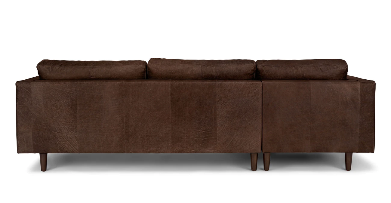 Barcelona Upholstered Charme Chocolate Leather Corner Sofa 3