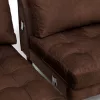 Barcelona Upholstered Charme Chocolate Leather Corner Sofa 10