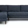 Barcelona Upholstered Neptune Blue Fabric Corner Sofa 8