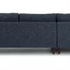Barcelona Upholstered Neptune Blue Fabric Corner Sofa 10