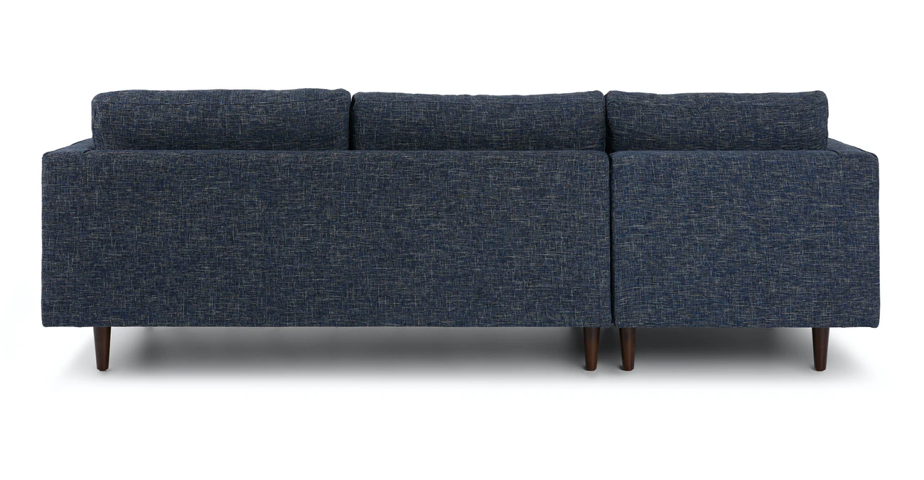 Barcelona Upholstered Neptune Blue Fabric Corner Sofa 3