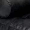 Barcelona Upholstered Oxford Black Leather Corner Sofa 10