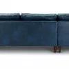 Barcelona Upholstered Oxford Blue Leather Corner Sofa 9