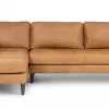 Barcelona Upholstered Tan Leather Corner Sofa 7