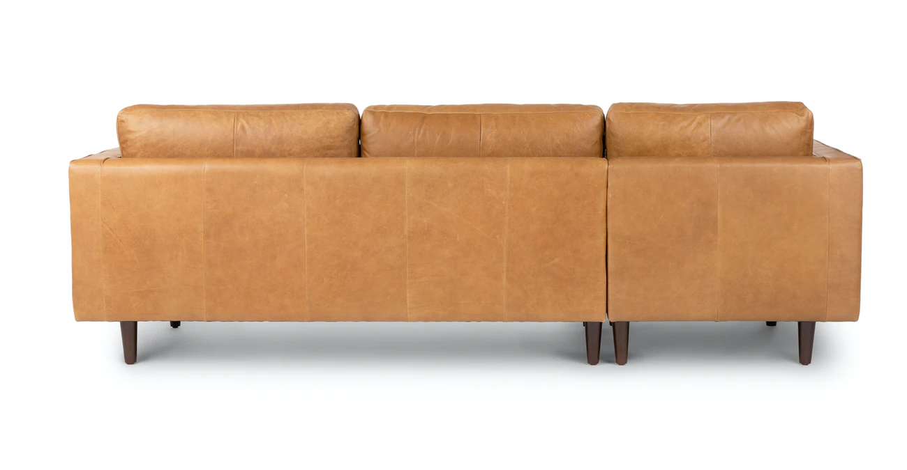 Barcelona Upholstered Tan Leather Corner Sofa 2