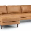 Barcelona Upholstered Tan Leather Corner Sofa 12