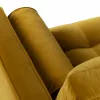 Barcelona Upholstered Yarrow Gold Velvet Corner Sofa 11