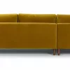 Barcelona Upholstered Yarrow Gold Velvet Corner Sofa 10