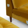 Barcelona Upholstered Yarrow Gold Velvet Corner Sofa 12