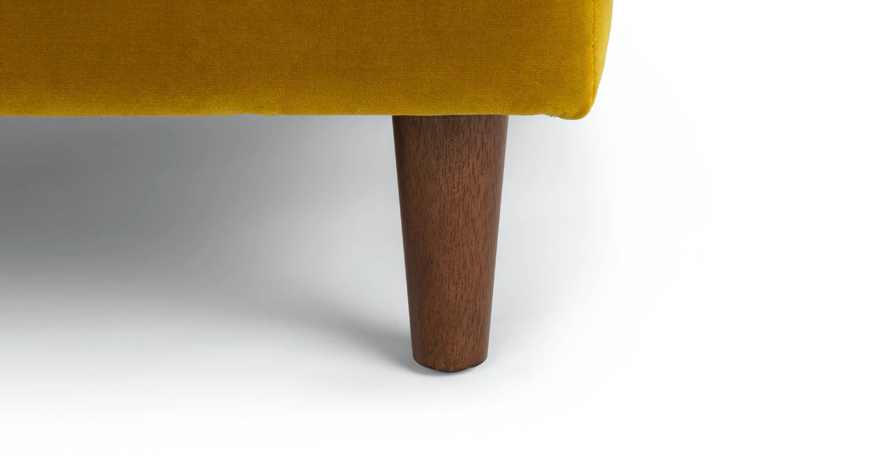 Barcelona Upholstered Yarrow Gold Velvet Corner Sofa 6