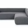 Chicago Upholstered Melrose Gray Fabric Corner Sofa 6