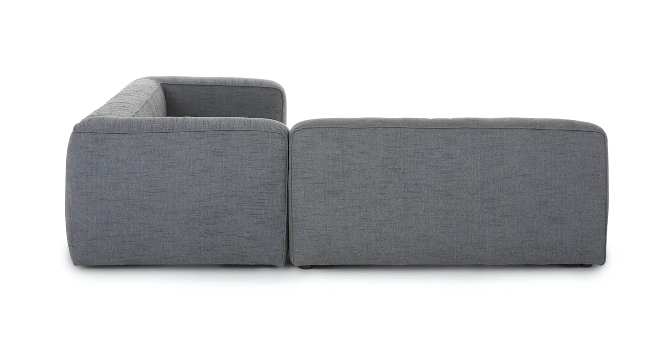Chicago Upholstered Melrose Gray Fabric Corner Sofa 3
