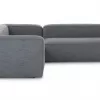Chicago Upholstered Melrose Gray Fabric Corner Sofa 7