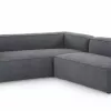 Chicago Upholstered Melrose Gray Fabric Corner Sofa 10