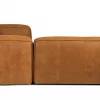 Chicago Upholstered Rawhide Tan Leather Corner Sofa 6